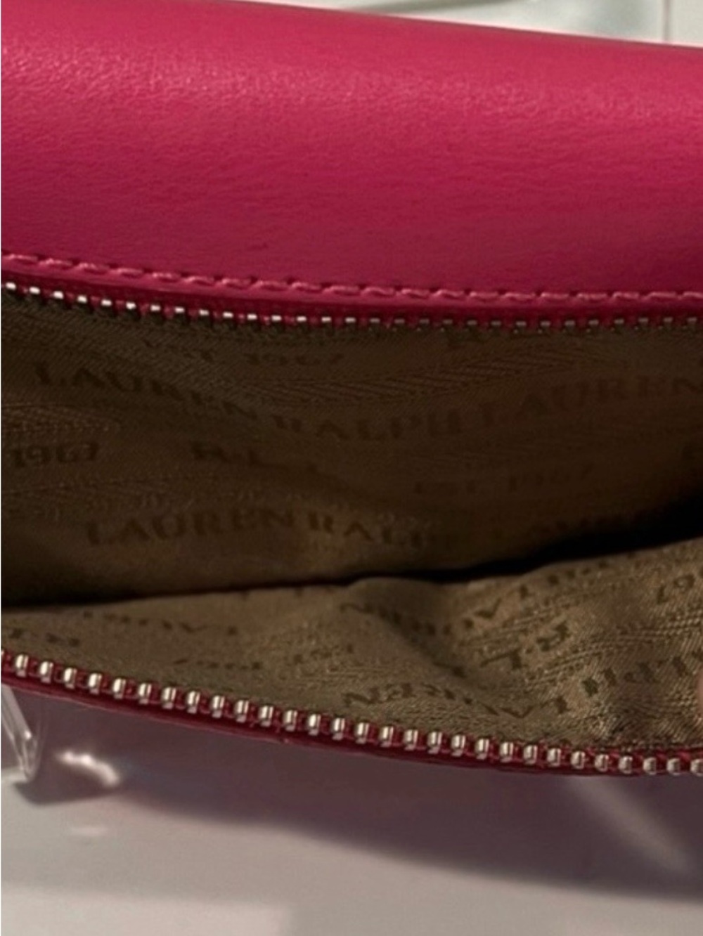 Lauren Ralph Lauren Hot Pink Leather Continental Wallet EUC - Picture 14 of 14